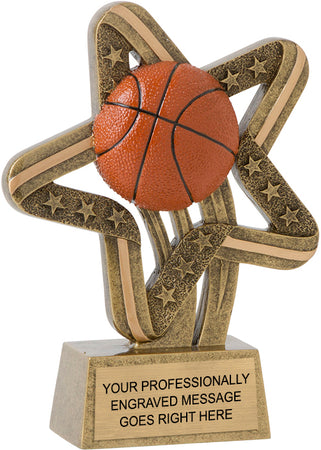Basketball Stars and Stripes Resin Trophy [RCSS-BK]