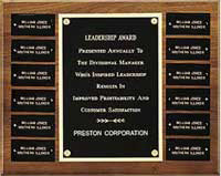 12"x15" Genuine Walnut 12 Plate Perpetual Plaque [TDP2989]