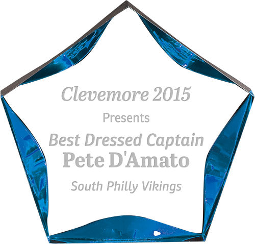 Acrylic Blue & Clear Luminary Star - 6 inch [ALSB6-CLR-BLU]