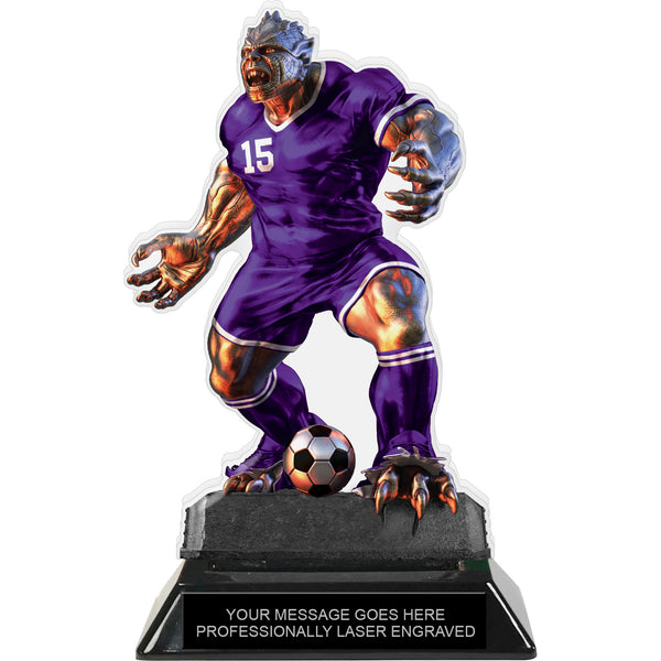 Beast Soccer Choose Your Number Acrylic Trophy - 7 inch Purple [TACR7 ...
