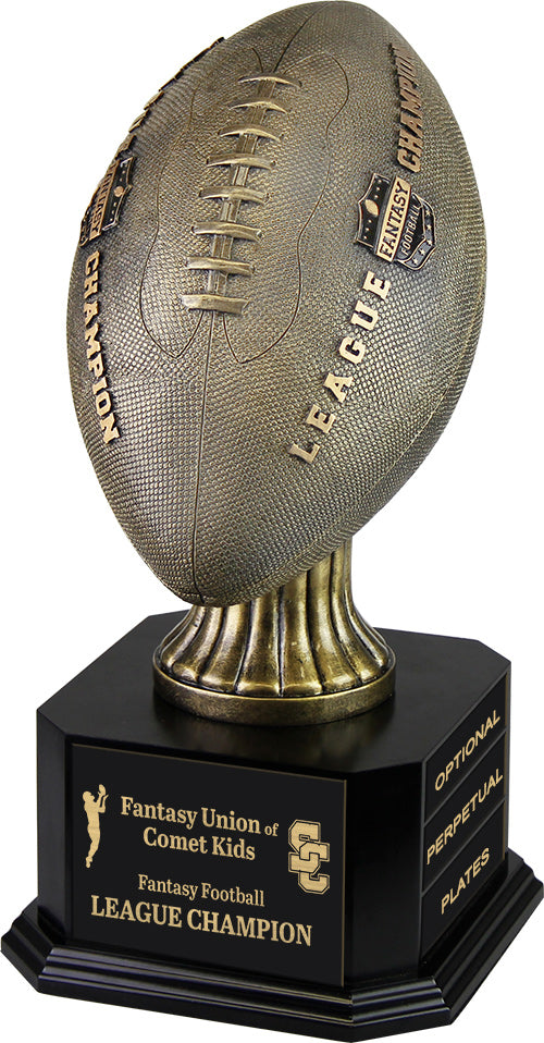 Full Size Fantasy Football Trophy on Wood Base [RFSPP-FFB]