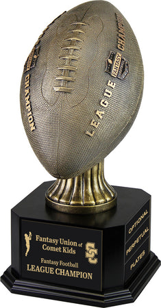 Full Size Fantasy Football Trophy on Wood Base [RFSPP-FFB]