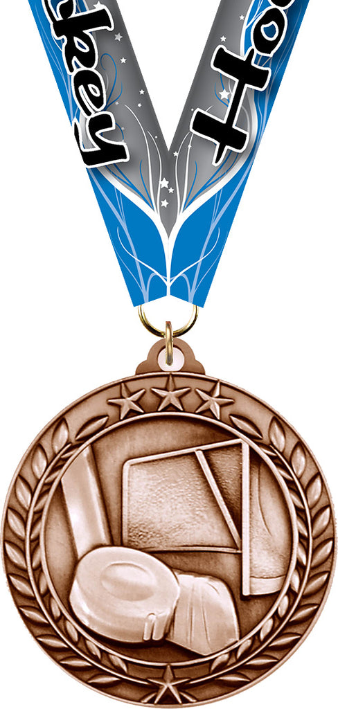 Hockey Dimensional Medal- Bronze [MSW2-HK-B]
