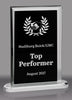 Rectangular Glass Award with Black Silk Screened Center [GT2935-8]