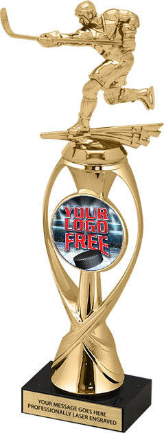 Custom Gold Ribbon Riser Trophy [TXPRR12-G]