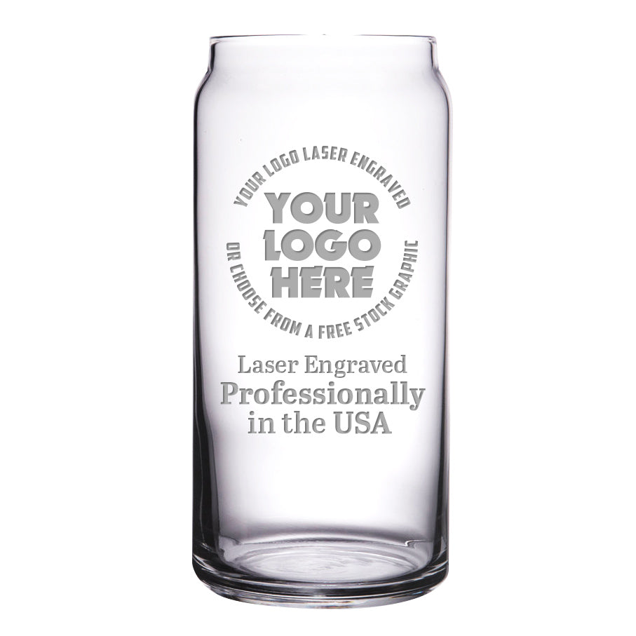 Beer Can Glass - 20 oz - Engraved [CBCG20]