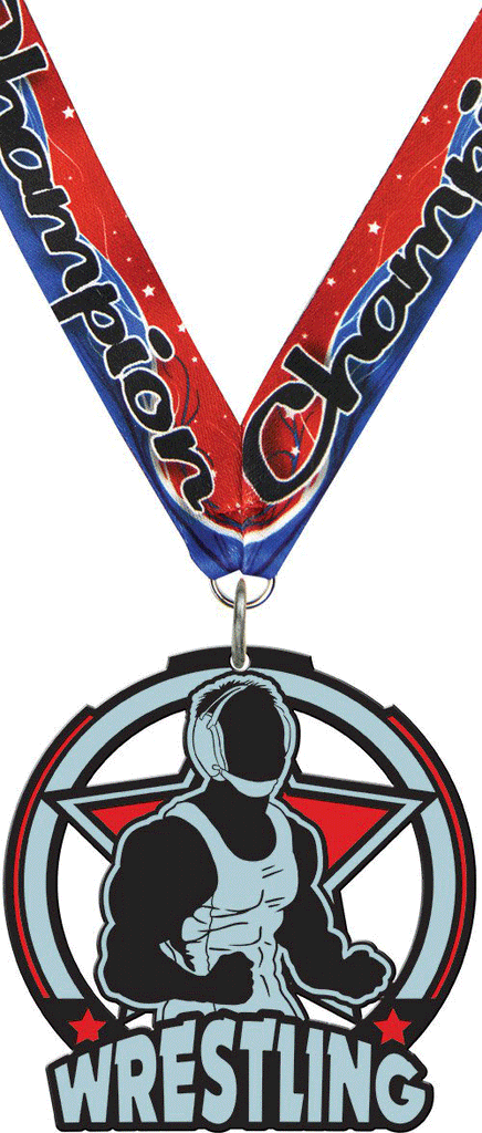 2.5" Wrestling Glow Medal [MGLW2-WS]