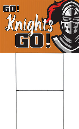 Knight Mascot Yard Sign - 18 x 12 inch [YS1812-MSCT-KNT]