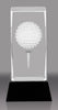 Crystal Optical Ball & Tee Golf Award- 4.75 inch [CRGLF]