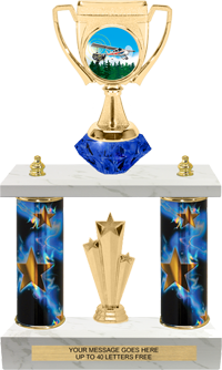 Two-Post Diamond Riser Winners Cup Insert Trophies