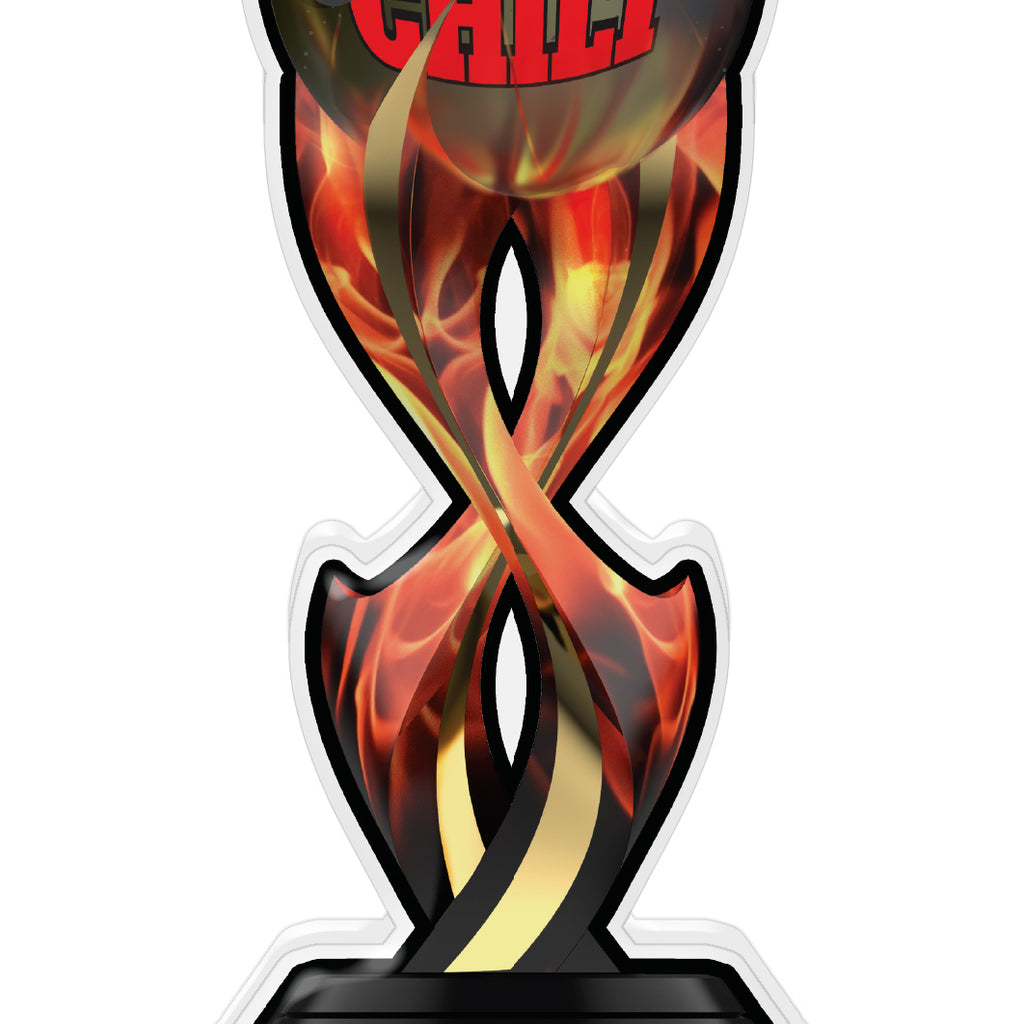 Chili Cook-Off Tribal Flames Colorix-T Acrylic Trophies