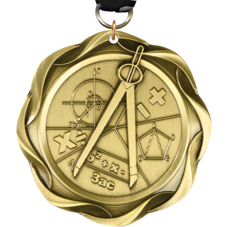 3" Math Fusion Diecast Medal [MFUS2-MT]