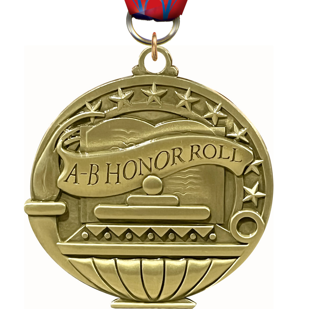 2" A-B Honor Roll Academic Medal [MAP2-HNRL-AB]