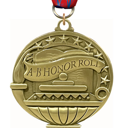 2" A-B Honor Roll Academic Medal [MAP2-HNRL-AB]