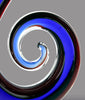 Red & Blue Dragon Tail Art Glass [AGC1-14]