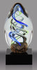 Egg-Shaped Art Glass Award- 6.5 inch [AGM46]