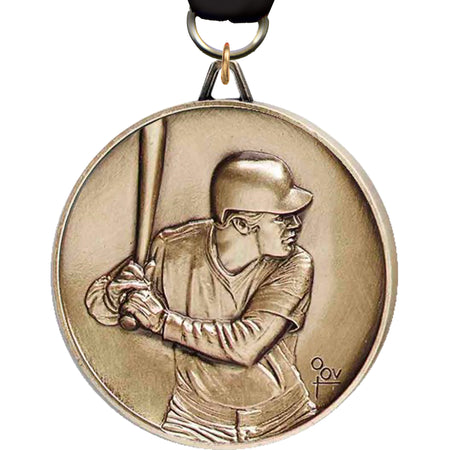 2.5 inch Premium Satin Finish Medal - Baseball [MF92-BS]