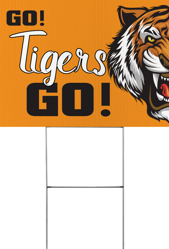 Tiger Mascot Yard Sign - 24 x 18 inch [YS2418-MSCT-TGR]