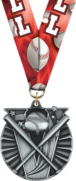 Baseball Victory Medal- Silver [MVM2-BS-S]