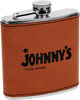 Laserable Leatherette 6 oz Flask- Rawhide [FLSKJ-618]