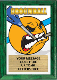 Broomball Full Color KRUNCH Plaque [PKRNCH5-BRMBL]