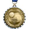 2.75 inch Basketball Diecast Medal with Diamond Cut Border [MM275DC-BK]