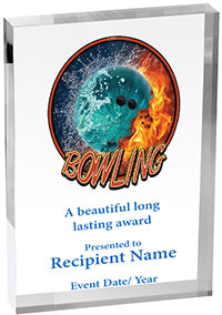 Bowling Vibrix Acrylic Award [A46BV-BW]