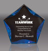 Acrylic Blue & Black Luminary Star - 6 inch [ALSB6BKB]