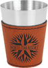 Leatherette Stainless Shot Glass -Rawhide [JSL-048]