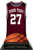 Basketball Jersey Colorix-T Acrylic Trophy- Maroon [TACR7-JSY-BK-MRN-Q]