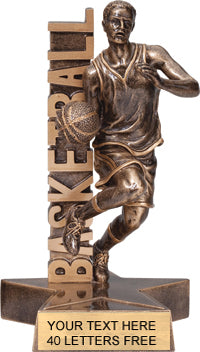 Basketball Billboard - 6.5" Resin Trophy - Male [RMB6-BKM]