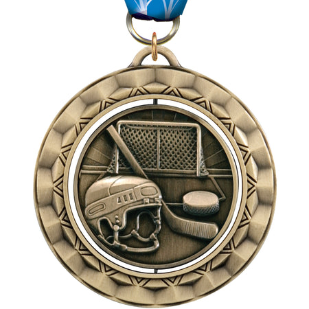2 5/16" Hockey Spinning Medal [MSPN-HK]