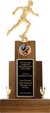 Empire Walnut Trophy w/ Extra Large Figure [TEWAL22XL]