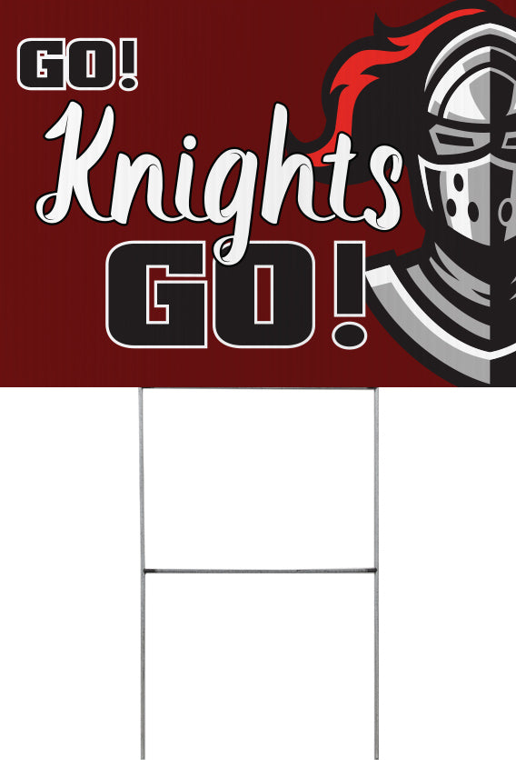 Knight Mascot Yard Sign - 24 x 18 inch [YS2418-MSCT-KNT]