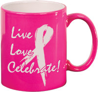 LazerMug Round Ceramic Mug- Pink [LMRD11-PNK]