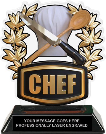 Chef Colorix-T Acrylic Trophy - 6.25 [TACR6-CHEF-Q]