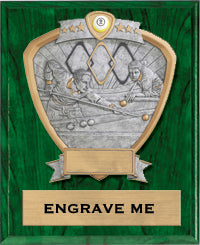 Billiards Sport Legend Shield Plaque - Male [P9RSLS-BLM]