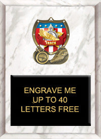 Track Sport Shield Plaque [PSHLD79-TK-7-x-9]