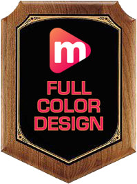 Custom American Walnut Shield Plaque [TD1647-FC]