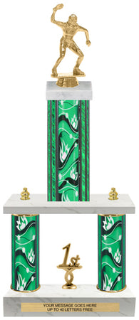 Two-Post Trophy w/ Rectangle/Oval Center Column [TF20]