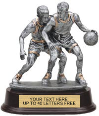 Basketball Double Pewter Finish Resin Trophy [SGRDBSK]