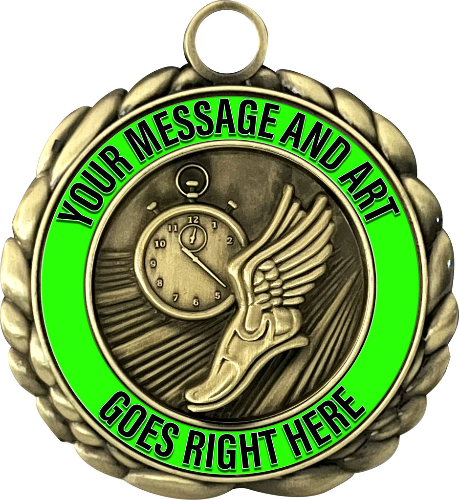 2.5" Custom Track Wraparoundz Insert Medal [MXWZ2-TK]