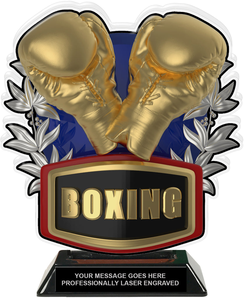 Metallic Boxing Colorix-T Acrylic Trophy- 8.25 inch [TACR8-BX2-Q]