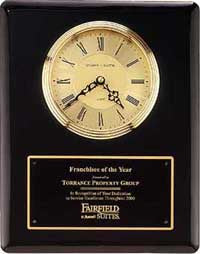 Black Piano-Finish Vertical Wall Clock [TDC55]