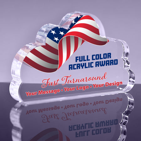 1 inch Thick Acrylic Cloud Award - 7.5 inch Color [ACLD7-FC-Q]