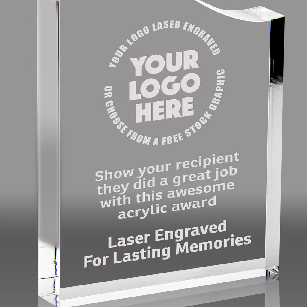 Great Wave Acrylic Awards - Engraved