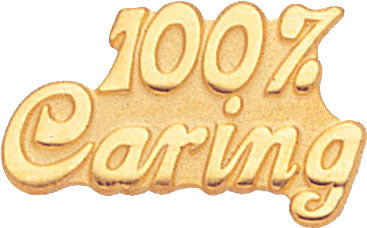 100% Caring Gold Pin [PCM-EMP-343]