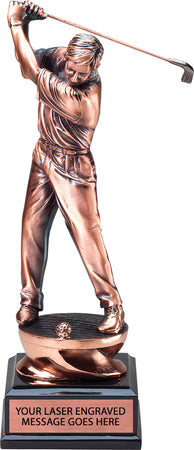 Male Golf Driver Bronze Finish Resin 10.75" [RM150-10]
