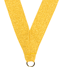 7/8 x 30 in. Gold Metallic Neck Ribbon [NKRB-2036]