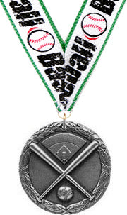 Baseball M2CX Medal- Silver [M2CX-BS-S]